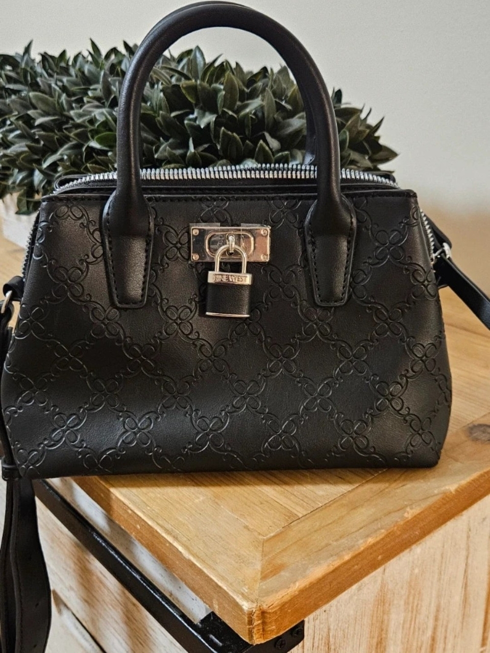 Nine West Women's Black Structured Satchel